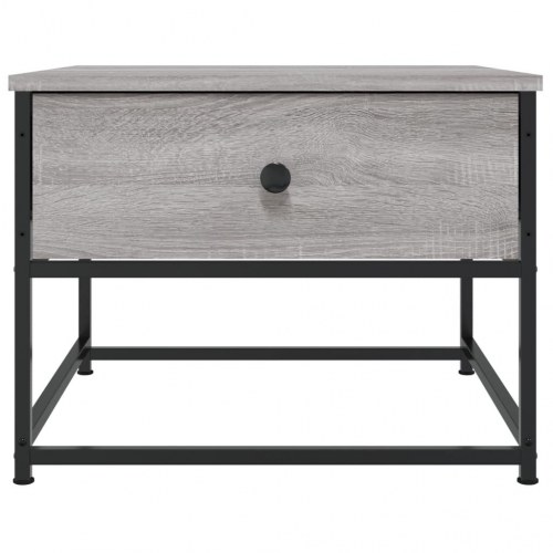 Sofabord 51x51x40 cm konstrueret træ grå sonoma-eg
