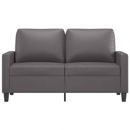 2-personers sofa i kunstlæder - grå, sædebredde 120 cm