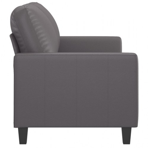 2-personers sofa i kunstlæder - grå, sædebredde 120 cm