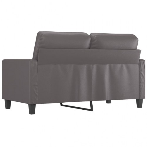 2-personers sofa i kunstlæder - grå, sædebredde 120 cm