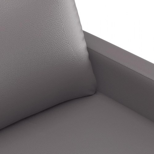 2-personers sofa i kunstlæder - grå, sædebredde 120 cm