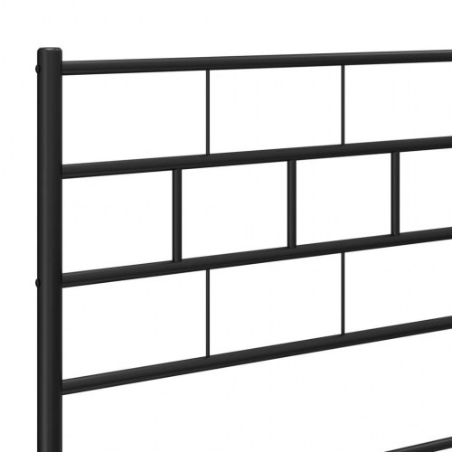 Sengeramme med sengegavl og fodgærde 80x200 cm metal sort