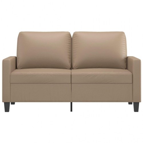 2-personers sofa i kunstlæder - cappuccino, sædebredde 120 cm