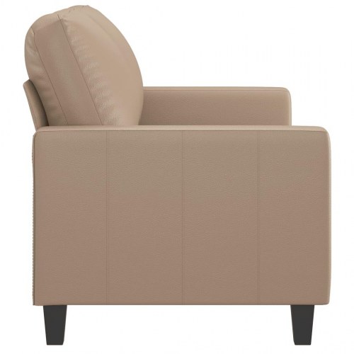 2-personers sofa i kunstlæder - cappuccino, sædebredde 120 cm