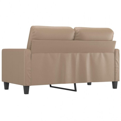 2-personers sofa i kunstlæder - cappuccino, sædebredde 120 cm