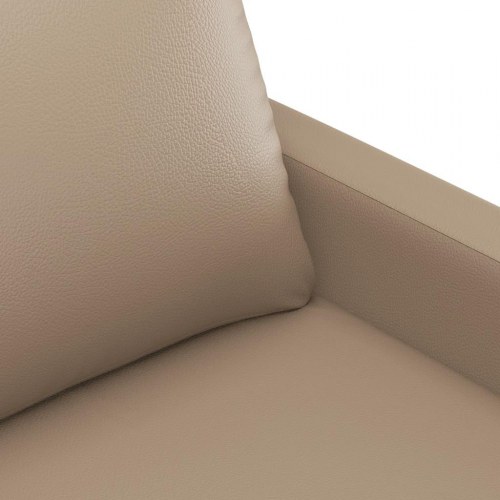 2-personers sofa i kunstlæder - cappuccino, sædebredde 120 cm