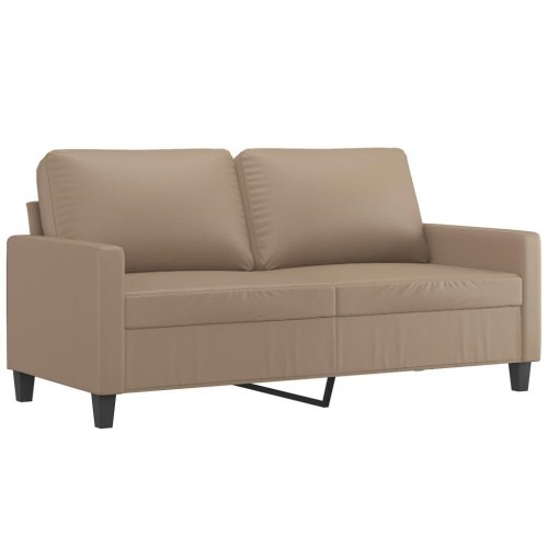 2-personers sofa i kunstlæder - cappuccino, sædebredde 140 cm