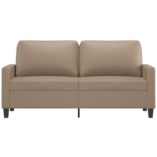 2-personers sofa i kunstlæder - cappuccino, sædebredde 140 cm