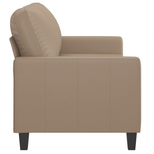 2-personers sofa i kunstlæder - cappuccino, sædebredde 140 cm