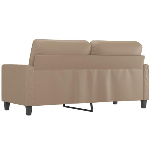 2-personers sofa i kunstlæder - cappuccino, sædebredde 140 cm