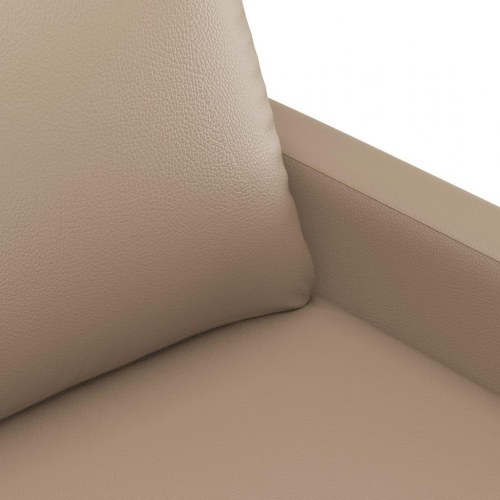 2-personers sofa i kunstlæder - cappuccino, sædebredde 140 cm