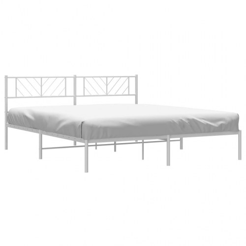 Sengeramme med sengegavl 193 x 203 cm - hvid