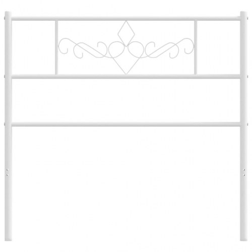 Sengegavl i metal 75 cm - hvid, klassisk design