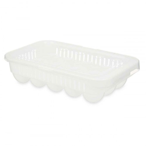 Æggeholder Kinvara - hvid gennemsigtig plastik, 12 stk. (17,5 × 7 × 28,5 cm)