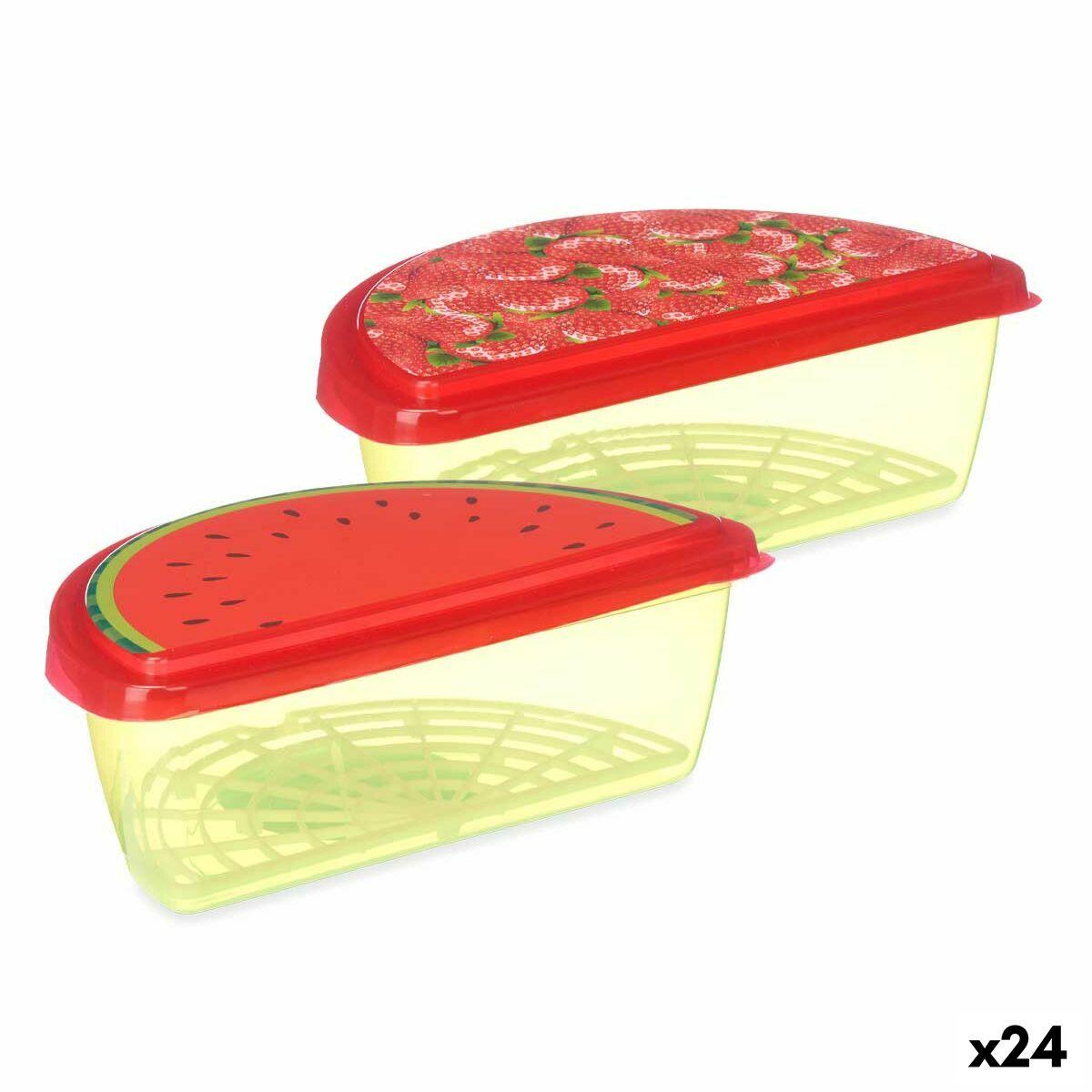 Madkasse Frugt Jordbær Vandmelon Plastik 23 X 8 X 13 Cm 24 Enheder