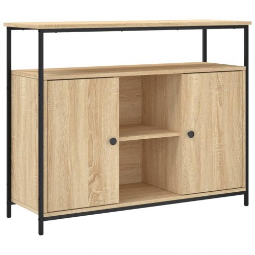 Skænk i sonoma eg 100 × 35 × 80 cm - konstrueret træ