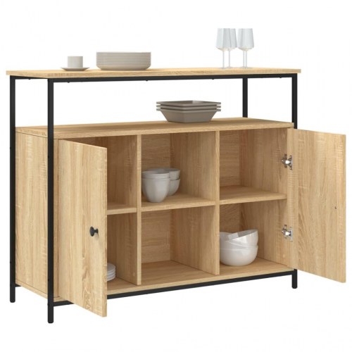 Skænk i sonoma eg 100 × 35 × 80 cm - konstrueret træ