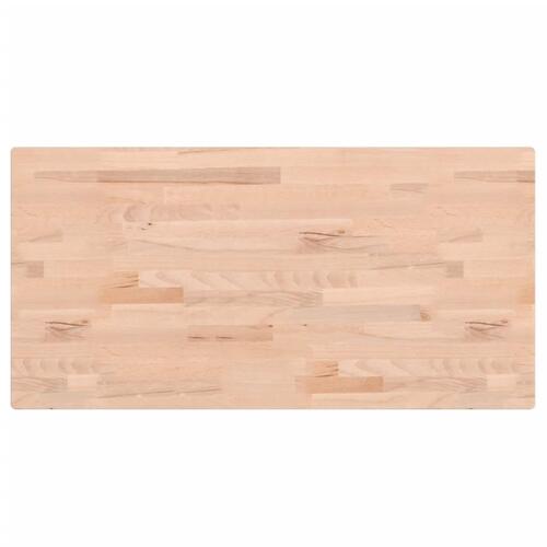 Bordplade til badeværelse 80x40x1,5 cm ubehandlet massiv bøg
