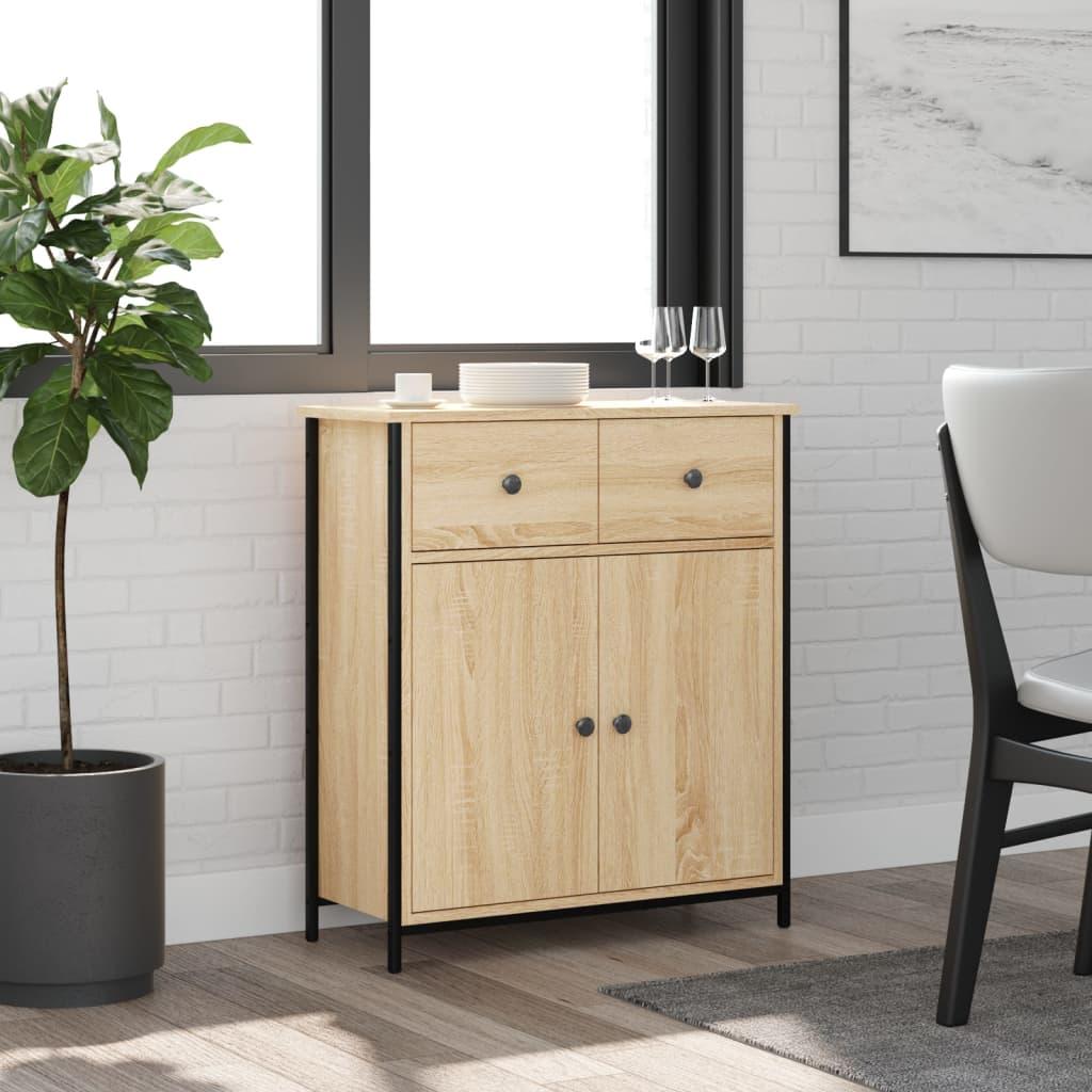 Skab 70X30X80 Cm Konstrueret Træ Etræsfarve - Sonoma-eg