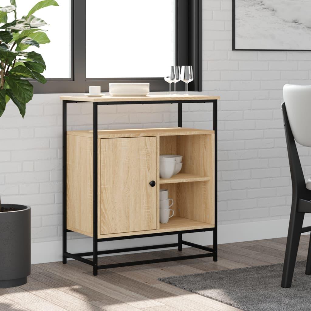 Skænk 69X35X80 Cm Konstrueret Træ Etræsfarve - Sonoma-eg