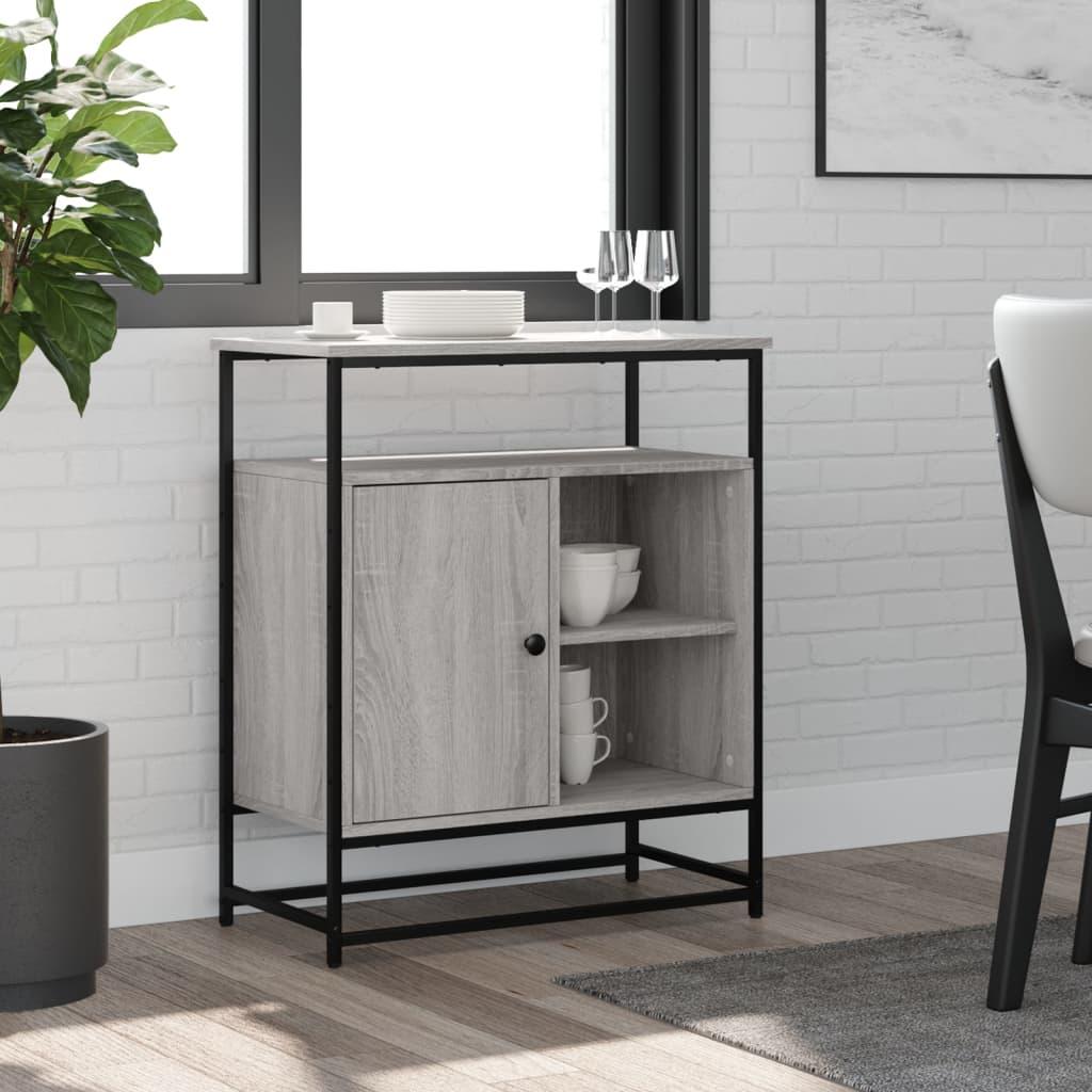 Skænk 69X35X80 Cm Konstrueret Træ Etræsfarve - Grå sonoma-eg