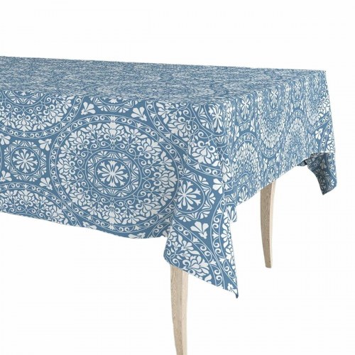 Exma voksdug på rulle - Blå Mandala, 140 cm x 25 m