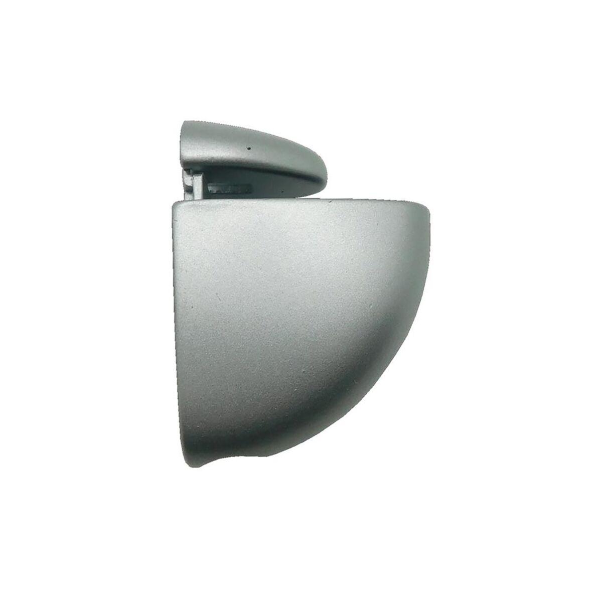 Micel SP08 hyldeknægte og understøtter - sølvfarvet zamak, 42 × 53 mm (2 stk.)