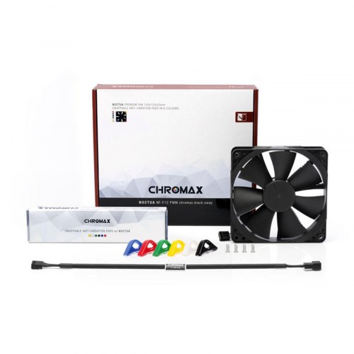 Noctua NF-F12 PWM chromax.black.swap 120 mm kabinetventilator