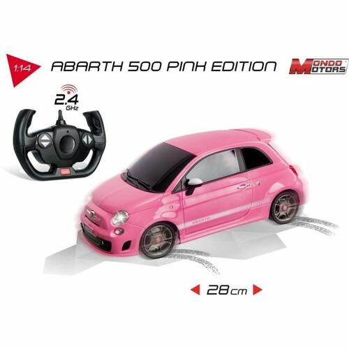 Fjernstyret Bil Mondo Fiat 500 Abarth Pink 1:14