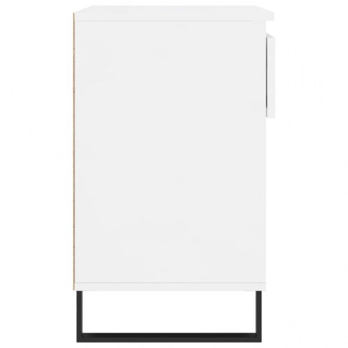 Skoreol 70×36×60 cm - hvid højglans med metalben