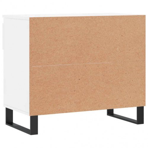Skoreol 70×36×60 cm - hvid højglans med metalben