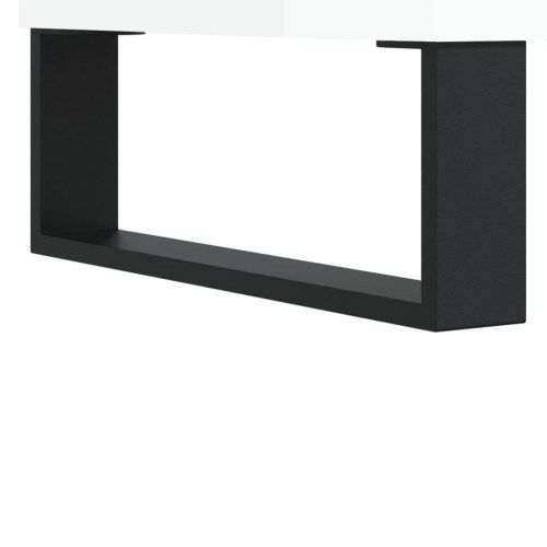 Skoreol 70×36×60 cm - hvid højglans med metalben
