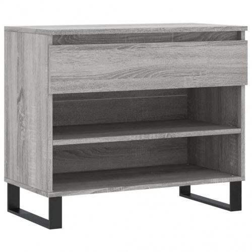 Skoskab 70x36x60 cm i konstrueret træ - grå sonoma-eg