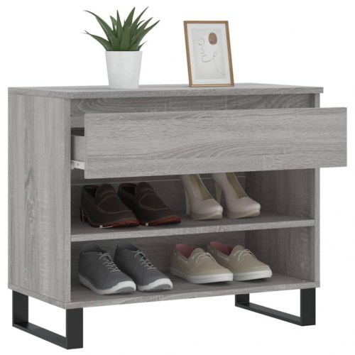 Skoskab 70x36x60 cm i konstrueret træ - grå sonoma-eg