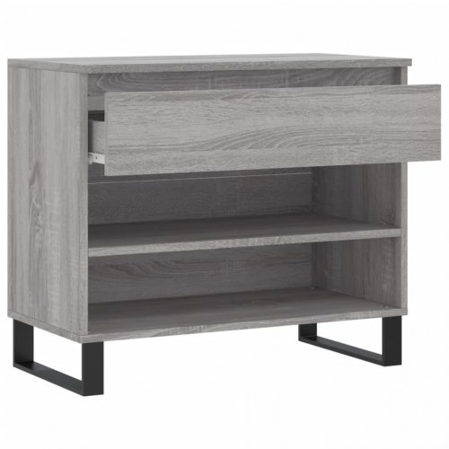 Skoskab 70x36x60 cm i konstrueret træ - grå sonoma-eg
