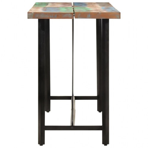 Barbord 150 × 70 × 107 cm i massivt genbrugstræ med jernstel
