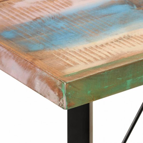 Barbord 150 × 70 × 107 cm i massivt genbrugstræ med jernstel