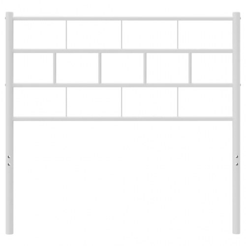 Sengegavl 100 cm metal hvid