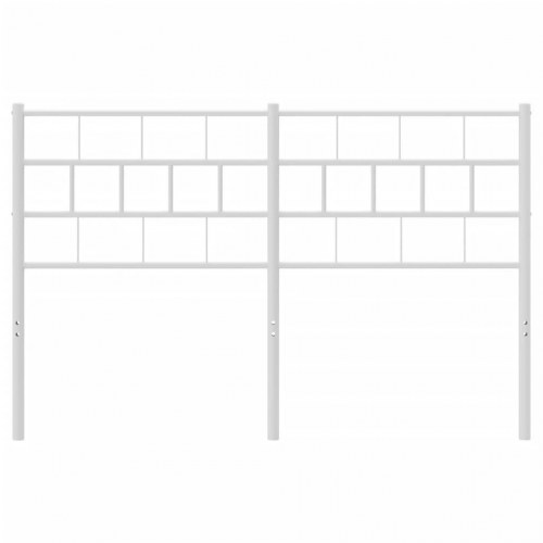 Sengegavl 150 cm metal hvid