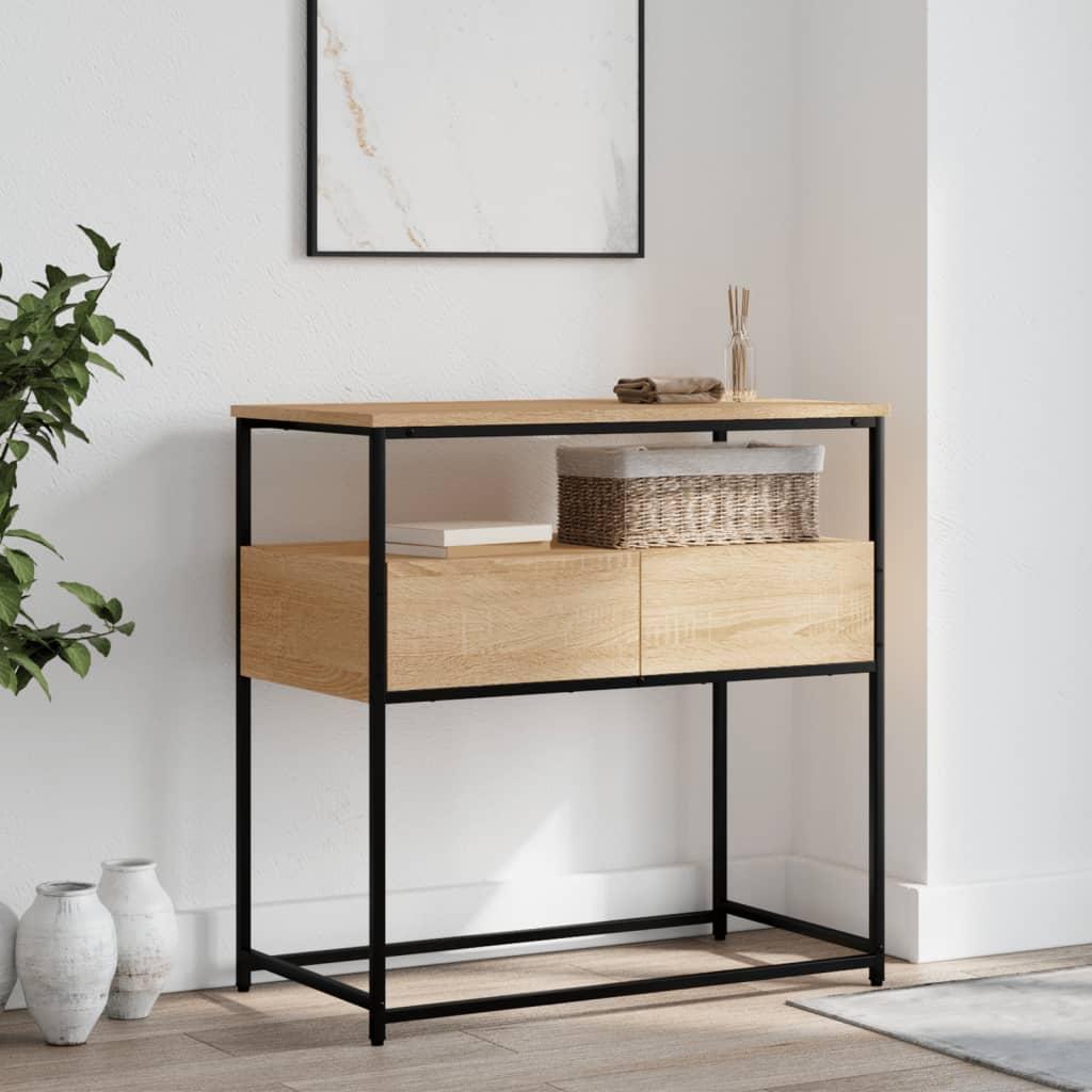 Konsolbord 75x40x75 cm konstrueret træ sonoma-eg