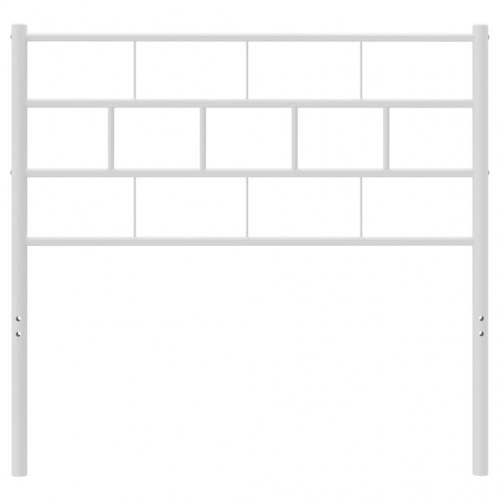 Sengegavl i metal 107 cm - hvid, klassisk design