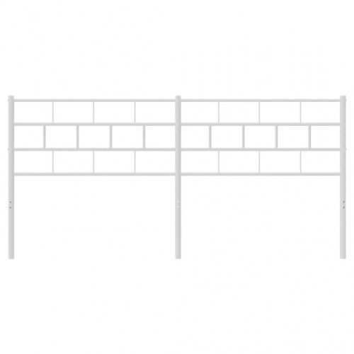 Sengegavl i metal 200 cm - hvid