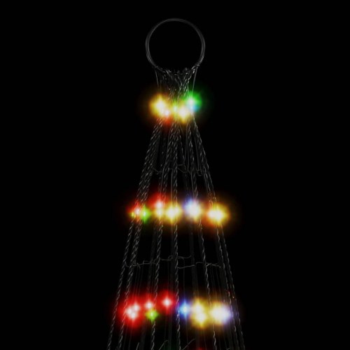 LED-juletræ til flagstang - 1534 LED’er, 500 cm, flerfarvet