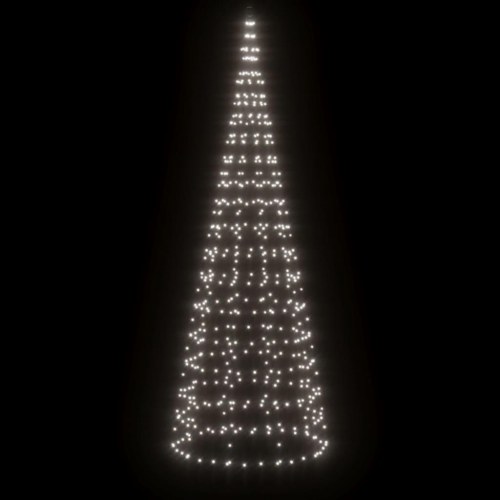 LED-juletræ til flagstang - 550 LED, 300 cm, koldt hvidt lys