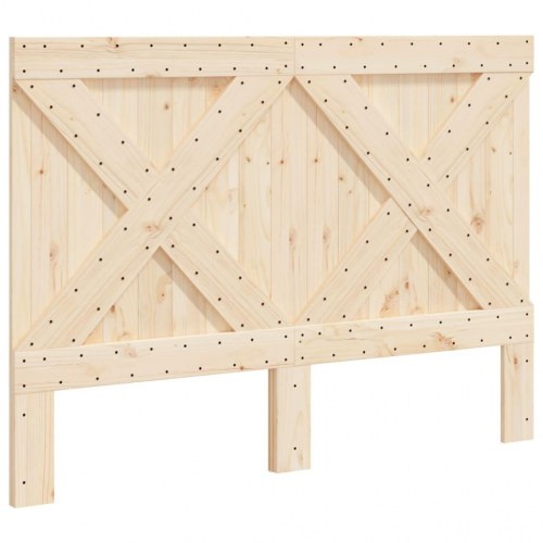 Sengegavl 140x104 cm i massivt fyrretræ - rustikt udtryk