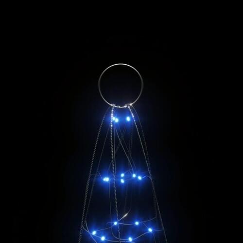 LED-juletræ til flagstang 200 LED'er 180 cm blåt lys