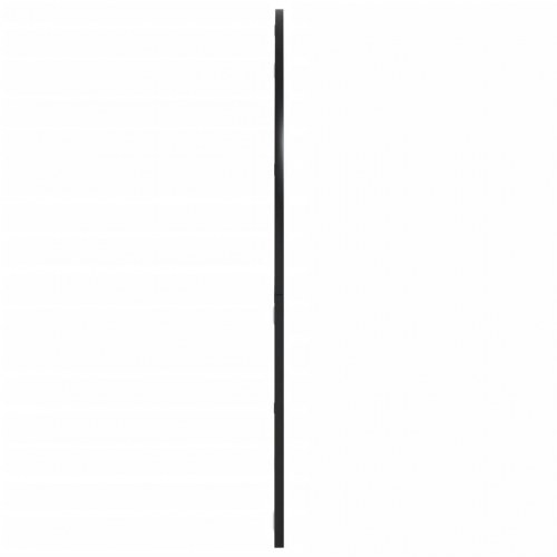 Vægspejl 100 × 90 cm - buet ramme i sort jern