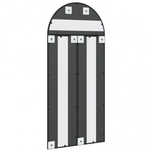 Vægspejl 60×130 cm - buet design i sort jern