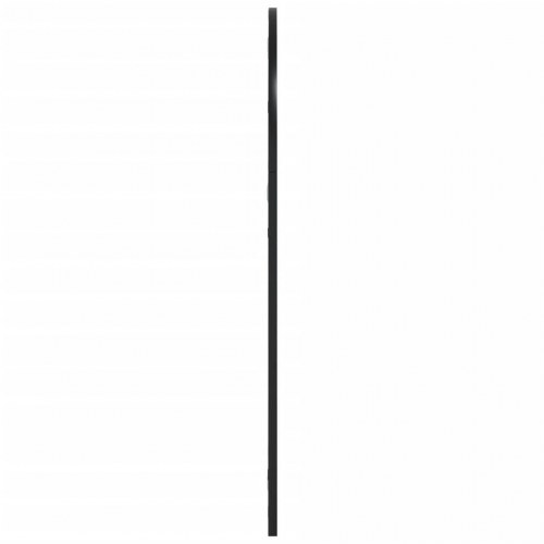Vægspejl 60 × 90 cm - buet jernramme, sort