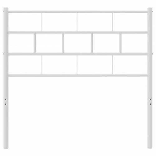 Sengegavl i metal 75 cm - hvid, klassisk design